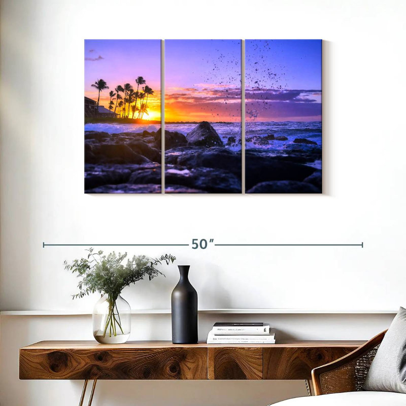 Gillard Kauai - lever de soleil mauve, H 42 po x l 65 po