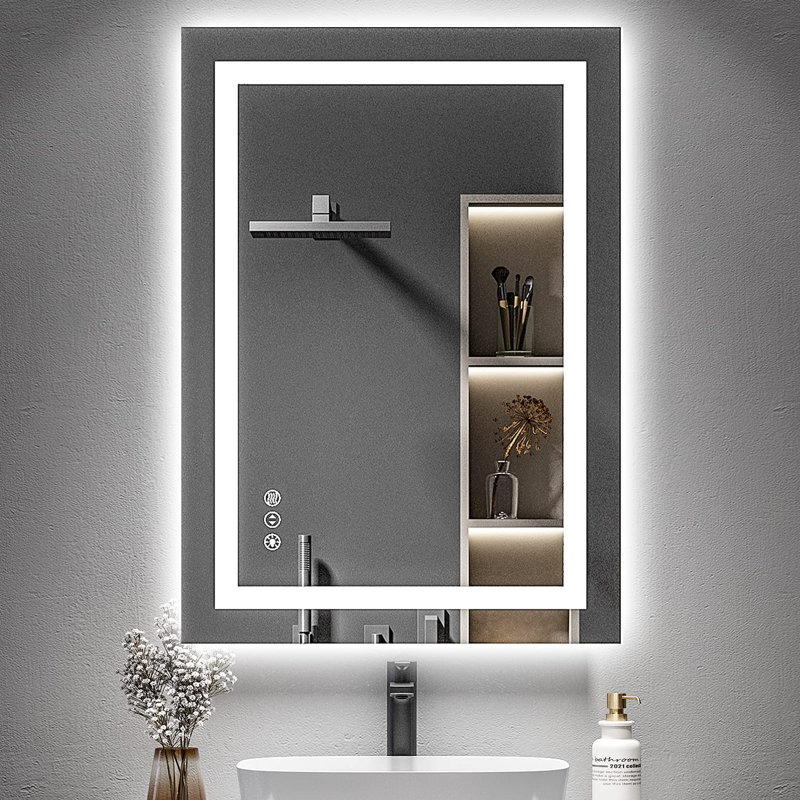 Miroir de salle de bain sans cadre Akilan, 28" x 20"