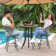 Readus Round Steel Outdoor Bar Table