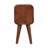 Solid Wood Extra Mini Curved Chestnut Nightstand