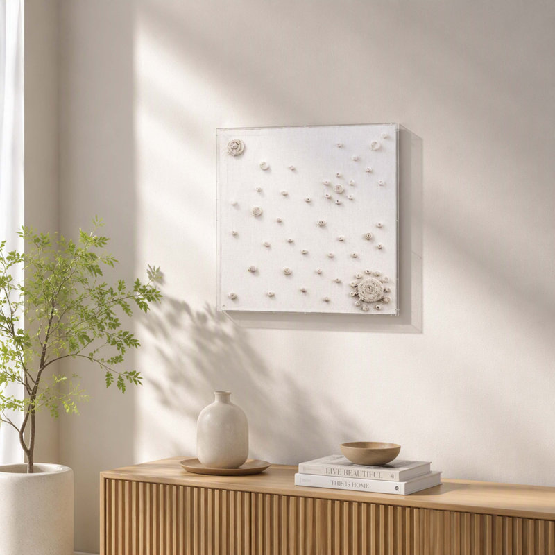 Tableau mural monobloc de 23,6 × 2 × 23,6 pouces, décoration murale intérieure pour chambre, entrée, bureau et salon.