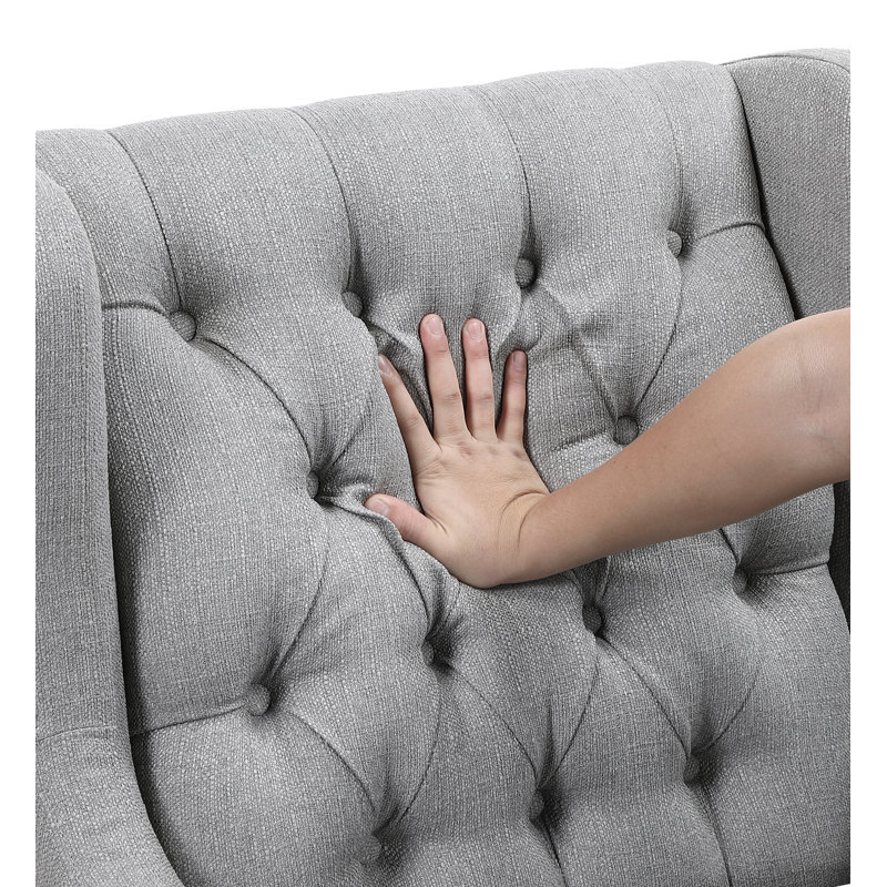 Chaise d'appoint Karan, Gris