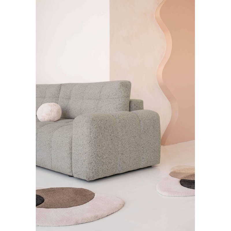 Sofa Bed, 94cm H x 338cm W x 184cm D, Left -sided, in Grey