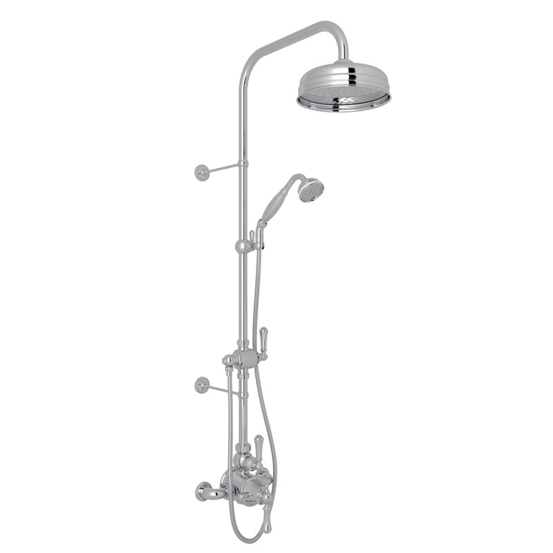 Georgian Era™ Thermostatic Shower Package, Polished Chrome, Lever Handle