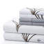 Ensemble de draps 6 pièces avec 4 taies d'oreiller en rayonne de velours à poils longs soyeux Marina-1252696118