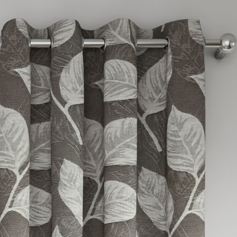 Feuille 52 x 84 po, rideau de porte - paquet de 2 panneaux, Gris foncé