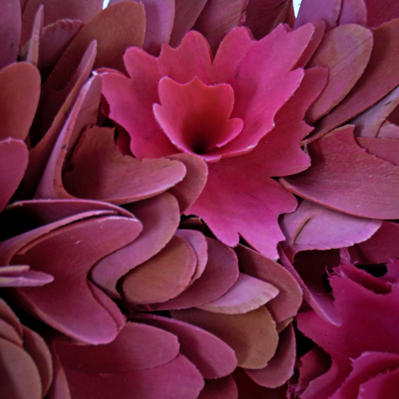Couronne en bois 19 po, Rose