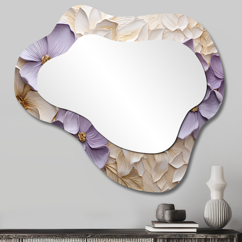 Victorita, mauve et blanc, minimalisme, violettes, 25 po x 28 po