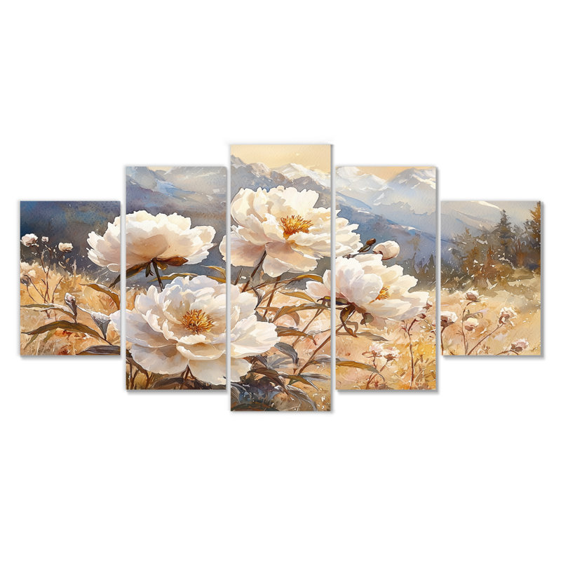 Art mural - pivoines, art mural