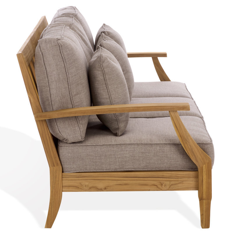 Clairmont Teakwood Patio Sofa, Taupe