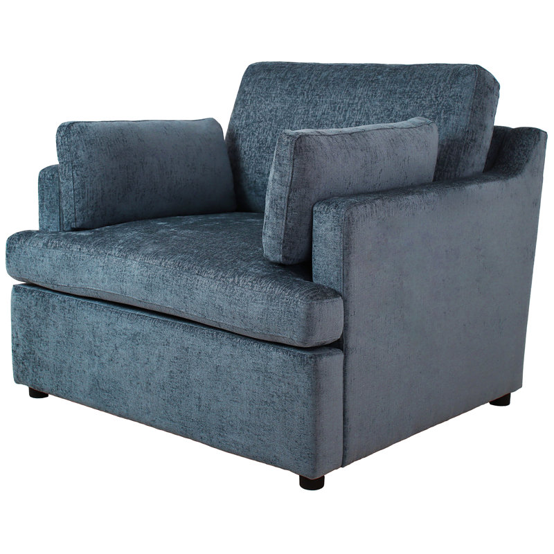 Dyani Upholstered Accent Chair, Blue Polyester
