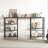 2pcs 4-Tier Foldable Storage Shelf Collapsible Shelving Unit Display w/ Lockable Wheels Storage Rack