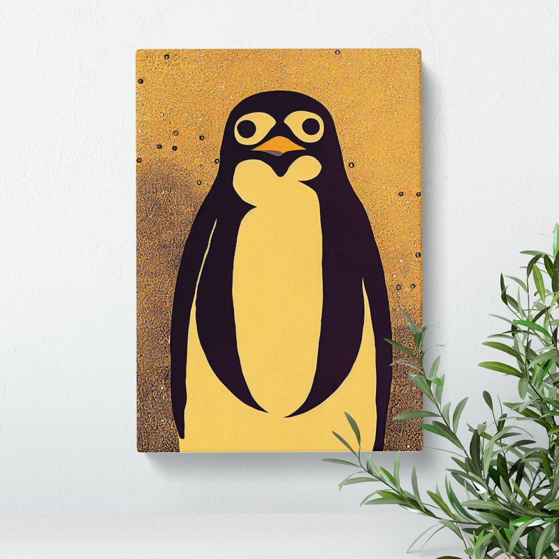 Vintage Penguin - Wrapped Canvas Print, 50cm H x 35cm W x 3cm D