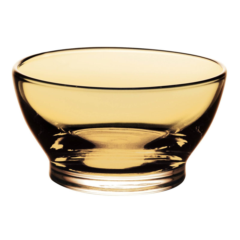 Glass Dessert Bowl, Amber