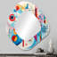 Baril - Abstract Modern Metal Decor - Asymmetrical Wall Mirror-107229976