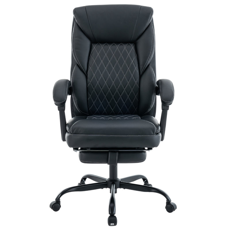 Fauteuil de direction ergonomique 22 po à large siège, Noir, noir, noir, noir