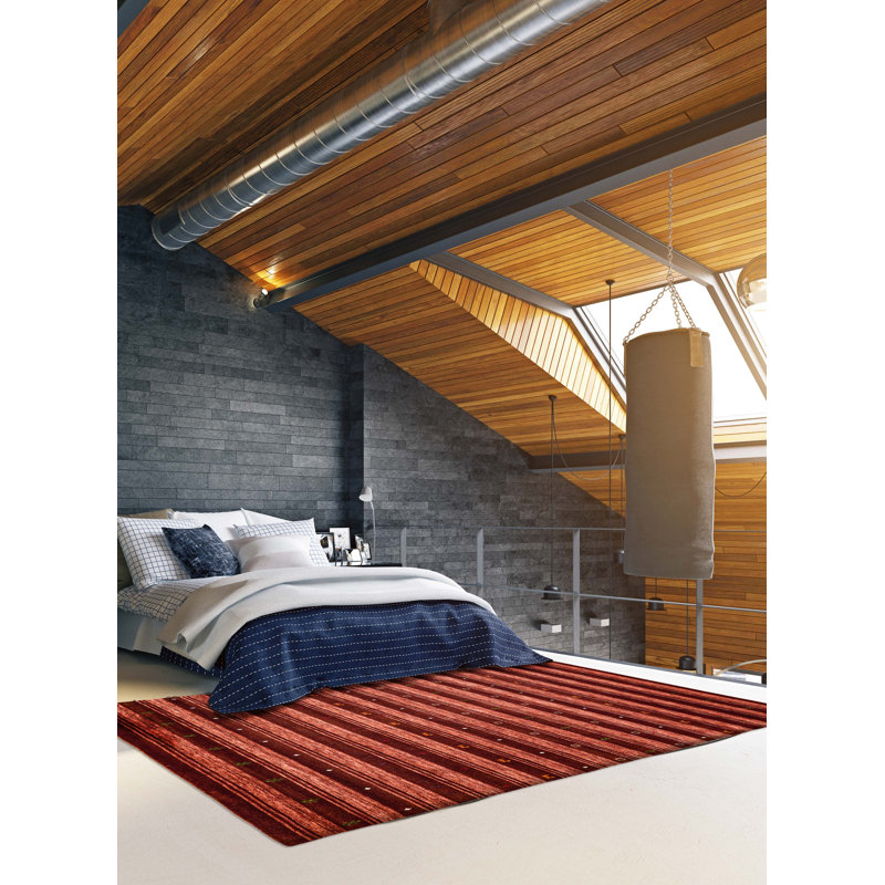 Tapis cuivre Kashkuli Gabbeh 6 pi 6 po x 9 pi 9 po