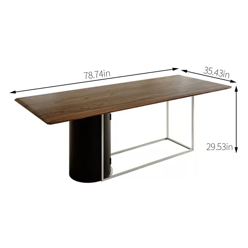 Table de salle à manger Kopelin, L 35,43 po x L 78,74 po