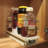 Vertical Spice 10.6" X 3.45" X 5" Cabinet Spice Organizer Drawer Rack, Cream