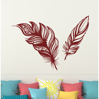 Adhésif décoratif plumes