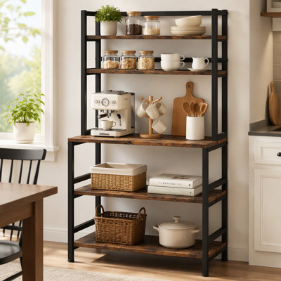 Industrial Kitchen Baker's Rack, 5-Tier Kitchen Utility Storage Shelf