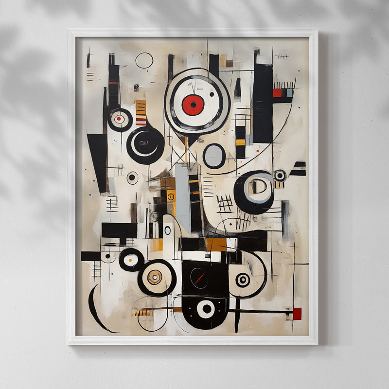 "ABSTRACT Series D III" par J Paul, Blanc / Blanc, H 15 po x l 12 po
