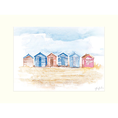 Beach Huts 1 Piece Painting