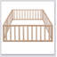 Structure de lit de jour en bois avec clôture et porte, conception multifonctionnelle pour la sécurité et la polyvalence dans n'importe quelle pièce-129431928