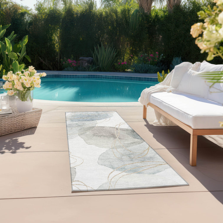 Alfonzo Washable Abstract Indoor / Outdoor Rug