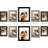 Black&Gray&Brown Picture Frame - Set of 10 with Mat-743657291