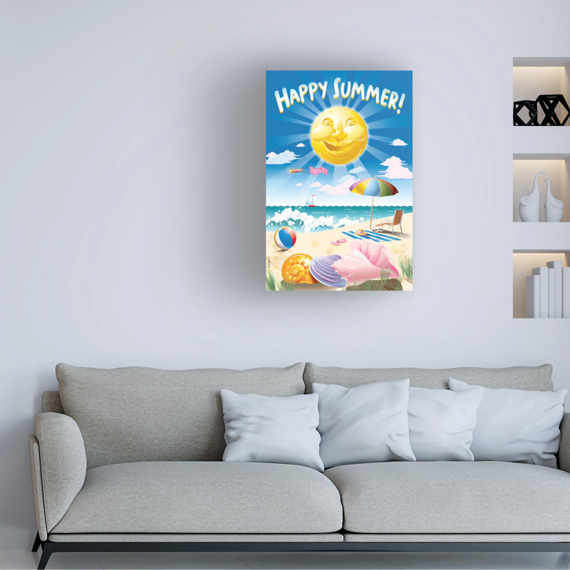 «Ned Levine Happy Summer», art sur toile, H 19 po x l 12 po