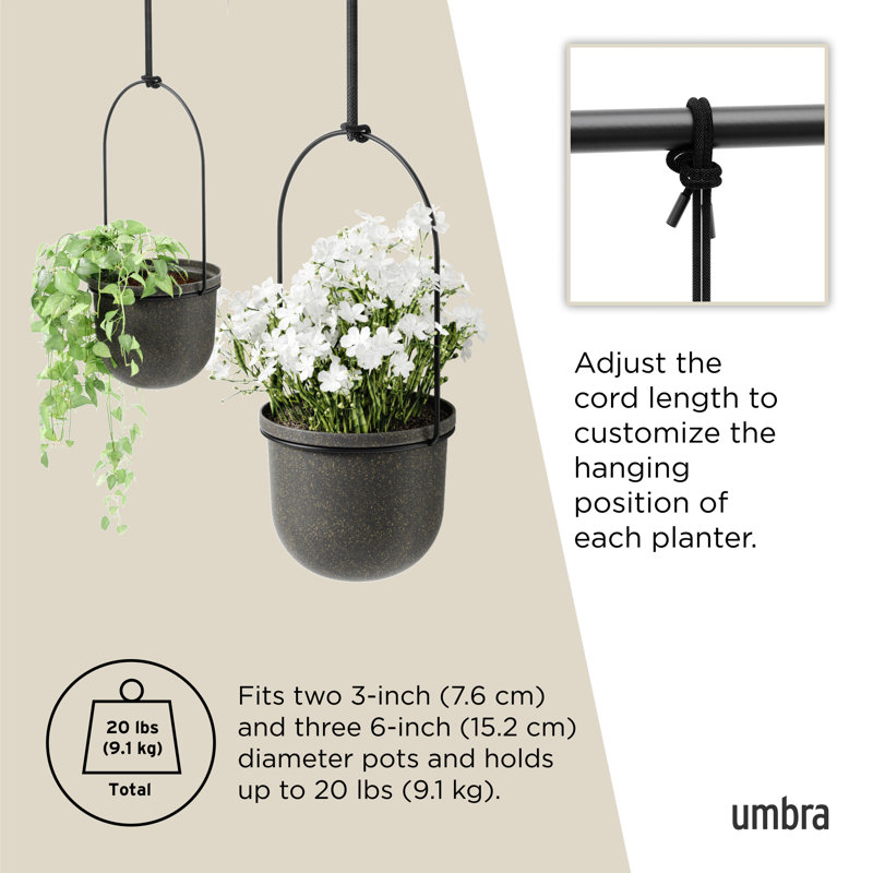 Hanging Planter, Black