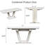 Table de salle à manger extensible blanche moderne avec pieds en forme de U pour les familles Une option fiable