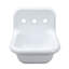 Nantucket Sinks 16.5-inch Fireclay Wallmount Bath Sink with Short Spout Faucet and Drain-1973118163