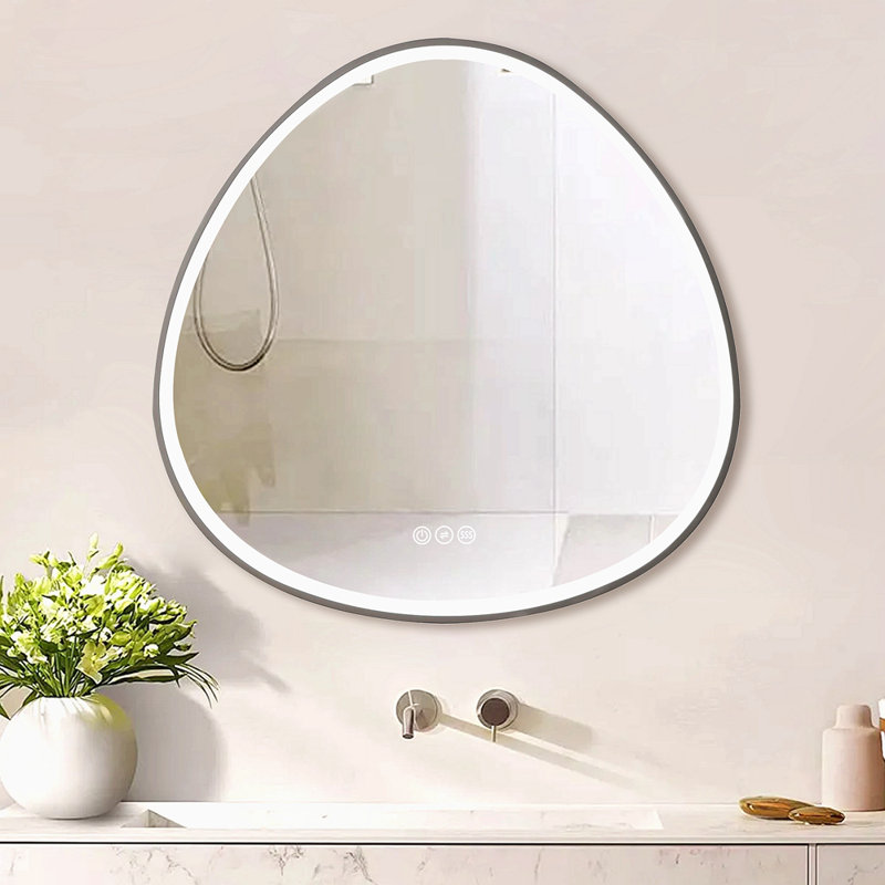 32 po x 32 po Miroir de salle de bain anti-buée DEL