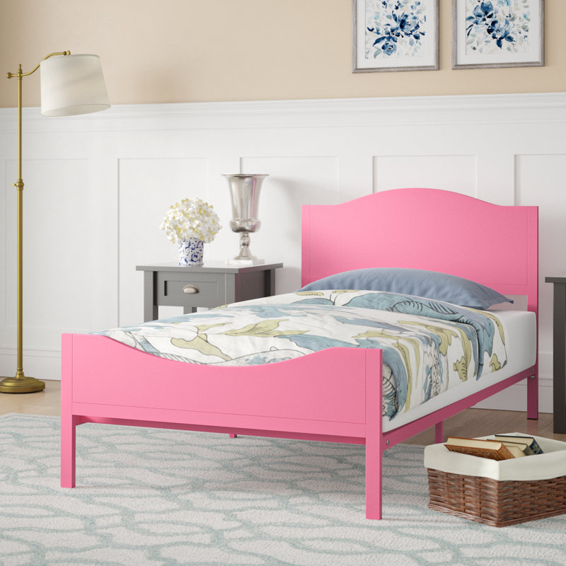 Alawi Standard Platform Bed, Pink, Twin