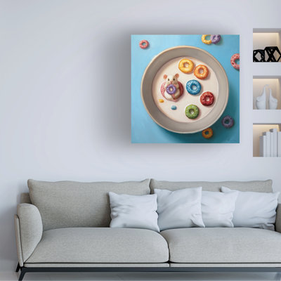 Art mural sur toile tendue - «Morning Dunk» de Lucia Heffernan pour décoration de salon, de chambre à coucher ou de bureau - 24 x 24