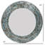 Miroir en mosaïque Darric, décoration murale - 24 po, miroir mural décoratif fabriqué à la main, carreaux de mosaïque argentés, bleu clair et brun clair avec motif impérial intégré