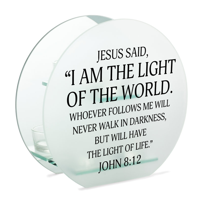 7'' H Glass Tabletop Tealight Holder with Candle Included