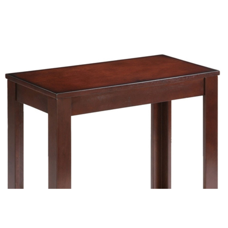 Table d'appoint / table de bout 24 po en bois de cerisier foncé, Brun