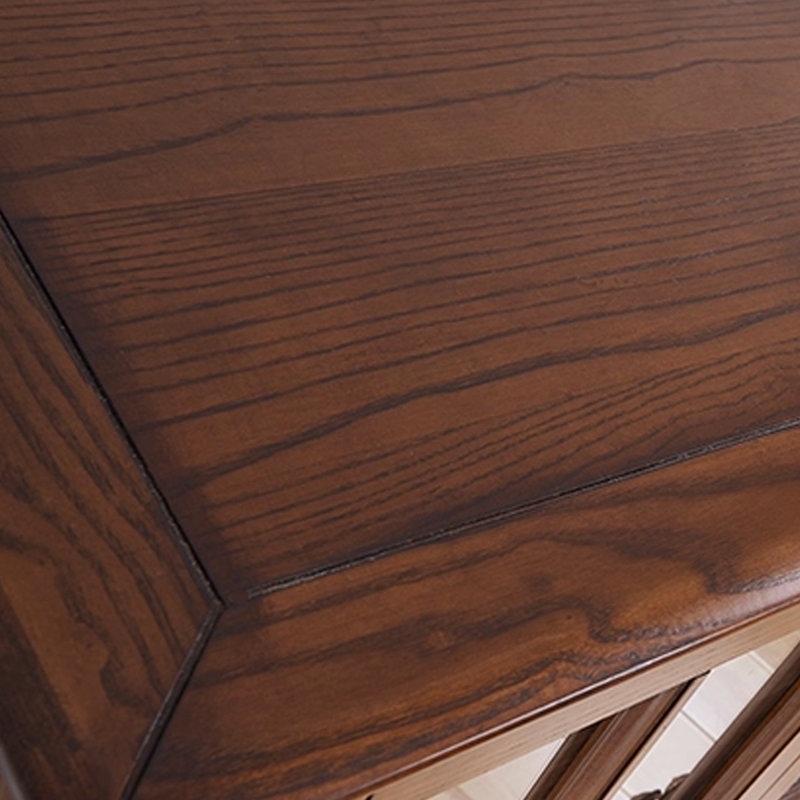 Dark-walnut Solid Wood Shoe Storage Bench