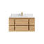 Teck flottant Madison X P 22 po De meuble-lavabo simple en D naturel-223067972