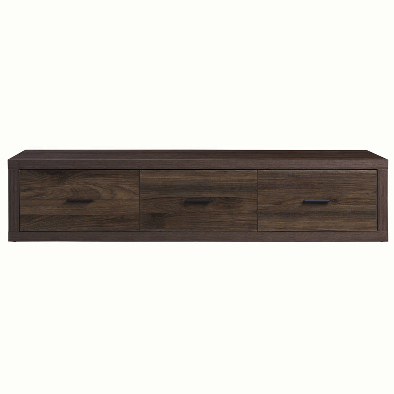 Harel 62'' Walnut Finish Media Console with Storage Cabinet