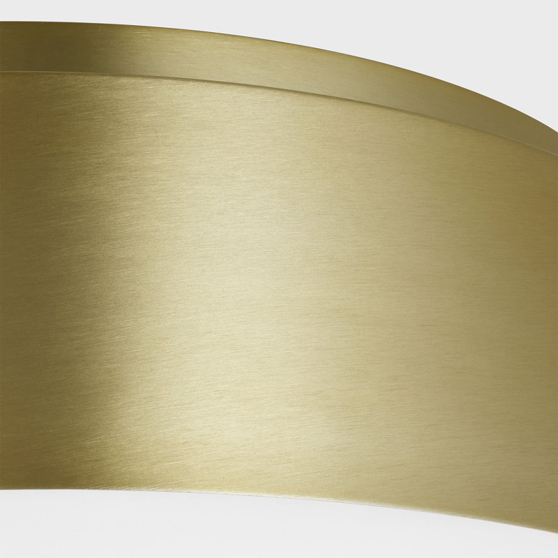 Dartmore Large Flush Mount, Satin Brass, 5.625" H x 18" W x 18" D, Satin Brass