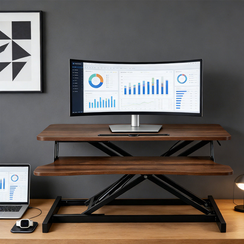 Desk Converter with Removable Keyboard Tray