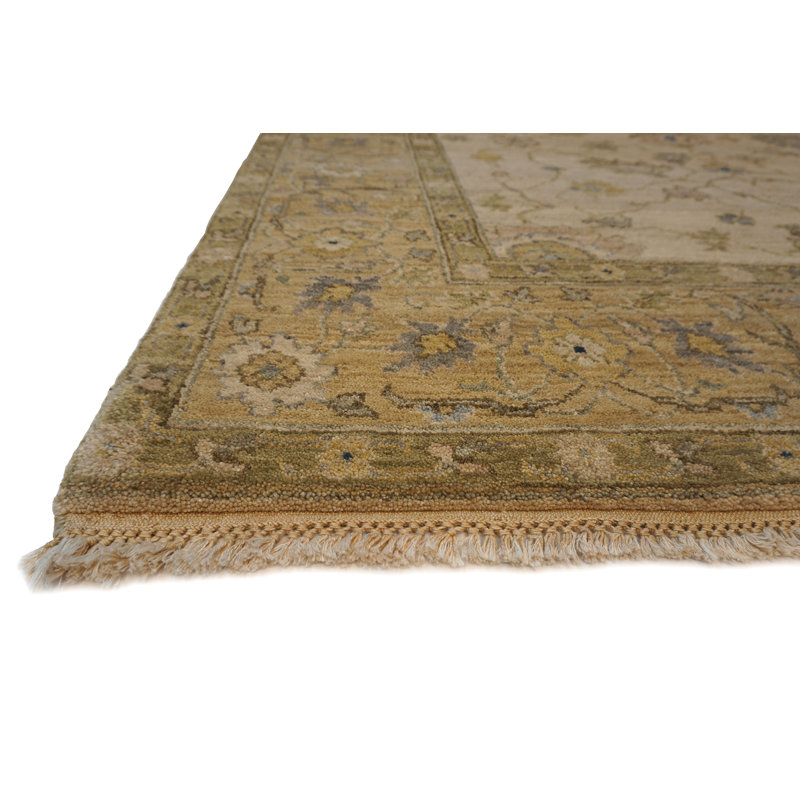 Caribbean Breeze Hand Knotted Wool Area Rug, Rectangle 4' x 6'