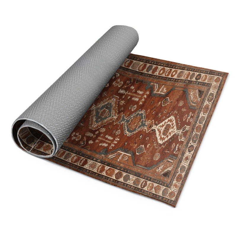 Tapis turc intérieur et extérieur brun, Rectangulaire 2 pi x 3 pi