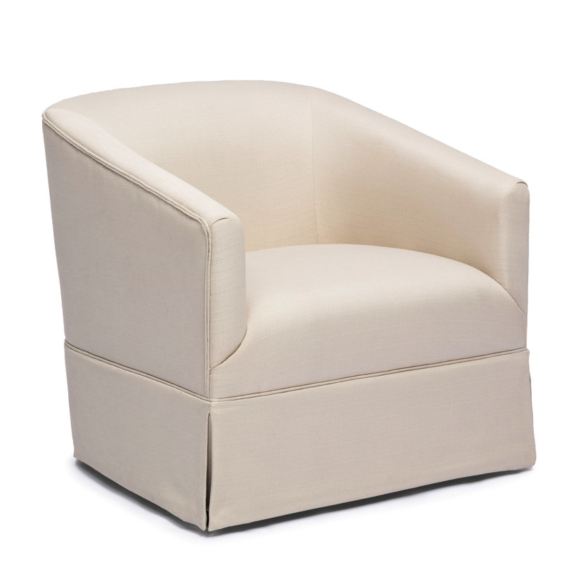Fauteuil pivotant à jupe en lin Earl