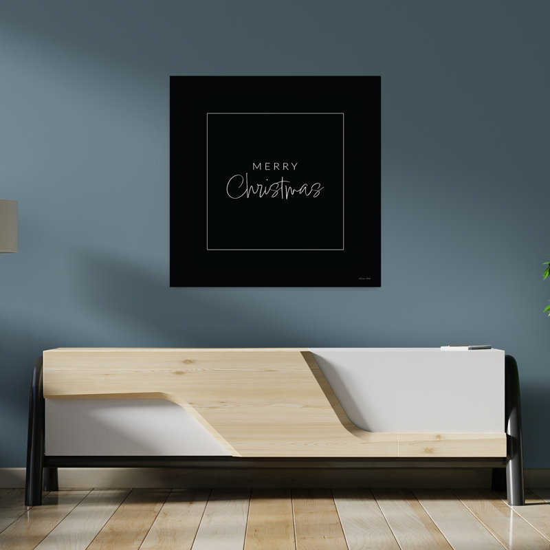 Simple, joyeux Noël, art contemporain abstrait, H 36 po x l 36 po