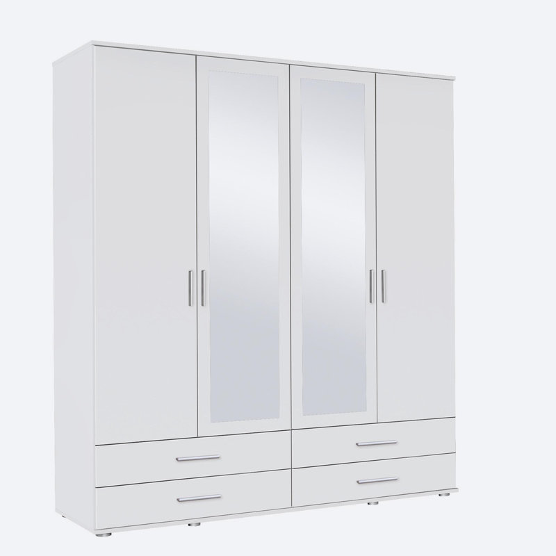 Laffitte 4 Door Wardrobe, Alpine White